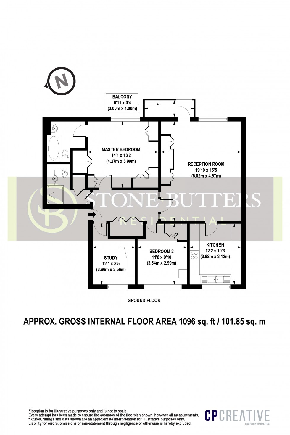 Floorplan for Gleneagles, Stanmore, Middlesex