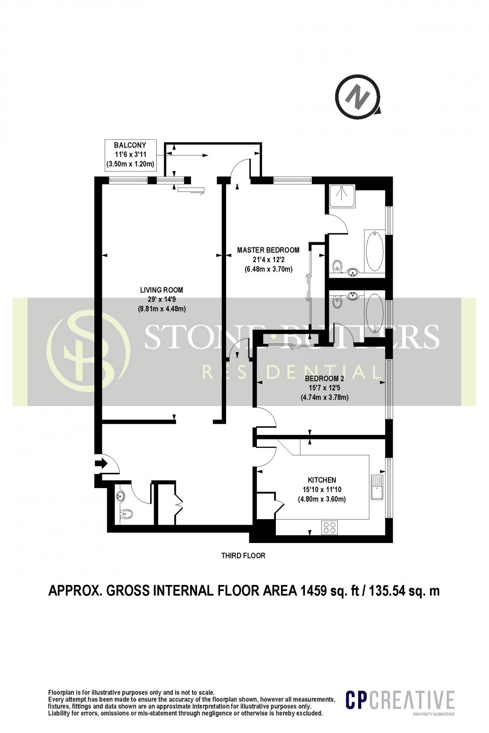 Floorplan for Oak Lodge Close, Stanmore, Middlesex