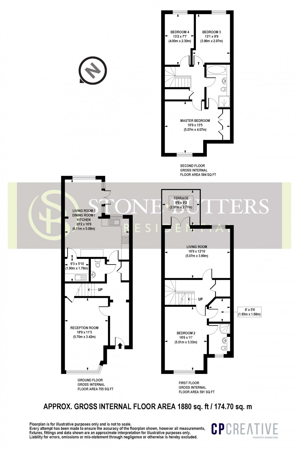 Floorplan for Eastbury Road, Watford, Hertfordshire