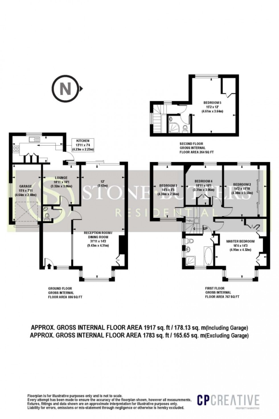 Floorplan for Edgwarebury Lane, Edgware, Middlesex