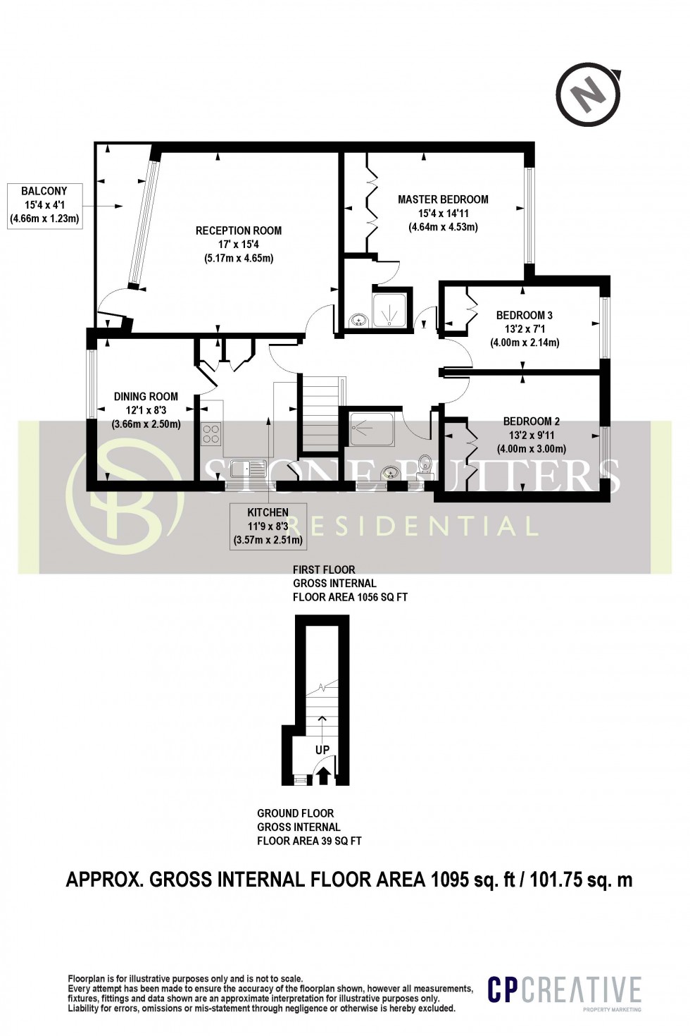 Floorplan for Hewett Close, Stanmore, Middlesex