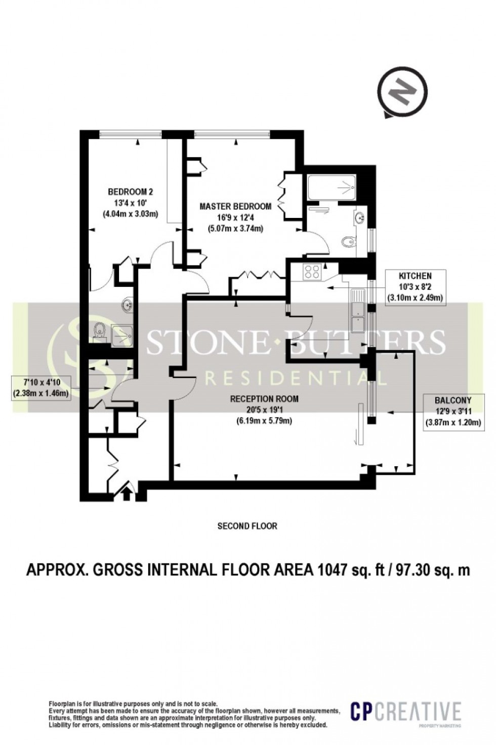 Floorplan for Oak Lodge Close, Stanmore, Middlesex