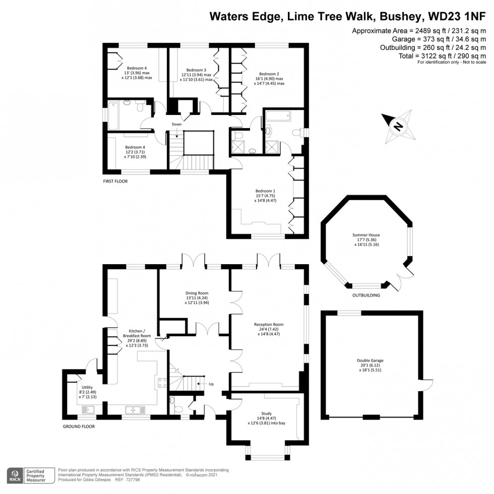 Floorplan for Limetree Walk, Bushey Heath