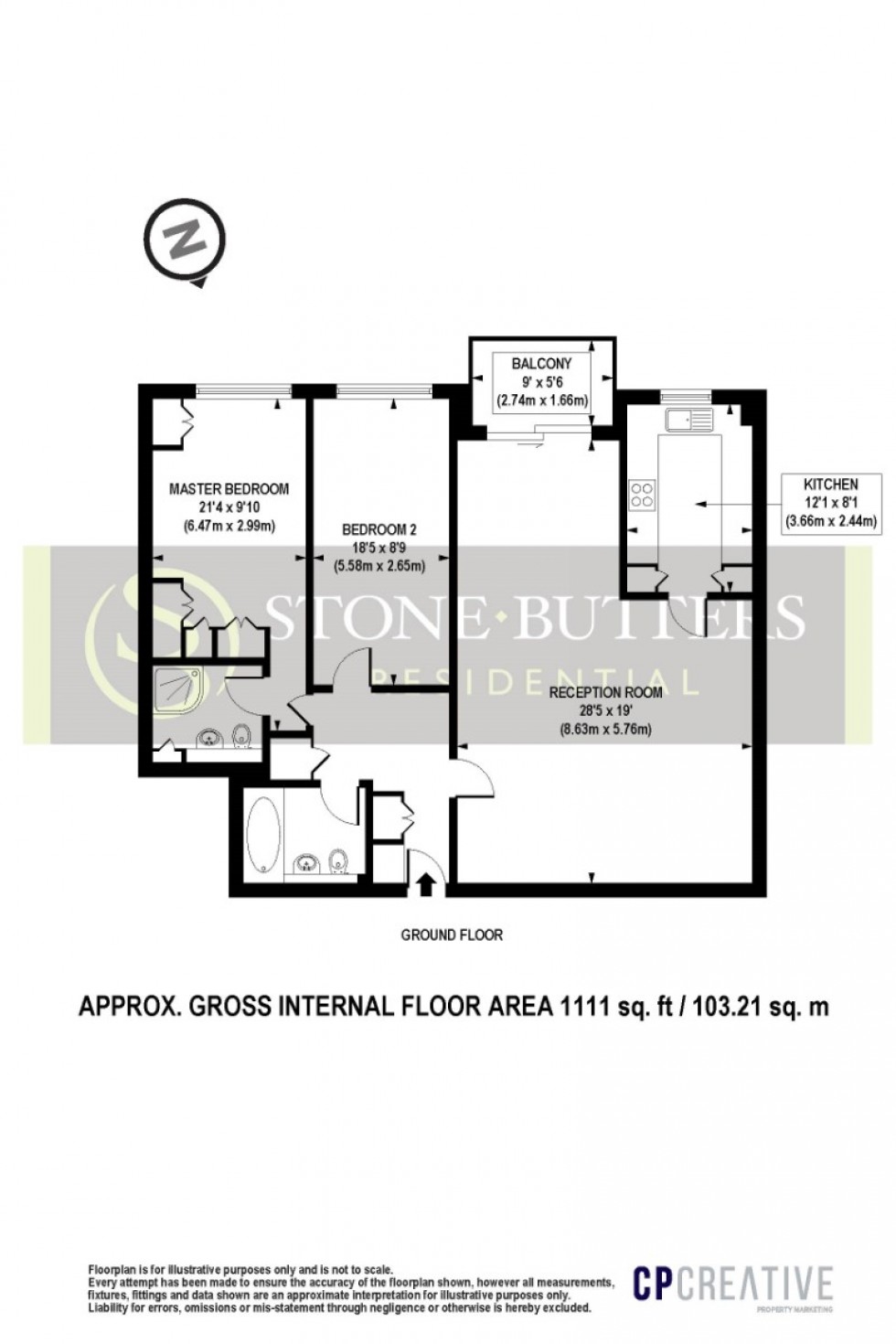 Floorplan for Stonegrove, Edgware, Middlesex