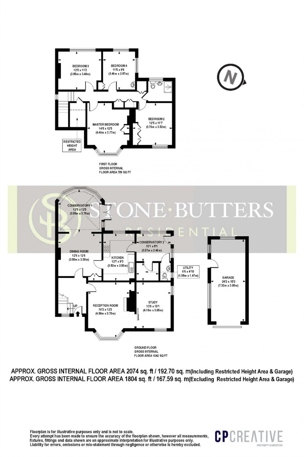 Floorplan for Elm Park, Stanmore, Middlesex