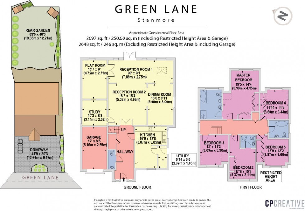Floorplan for Green Lane, Stanmore, Middlesex