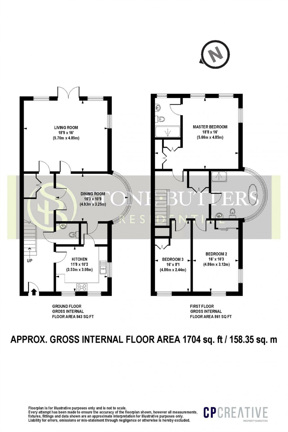 Floorplan for Glenthorpe Gardens, Stanmore, Middlesex