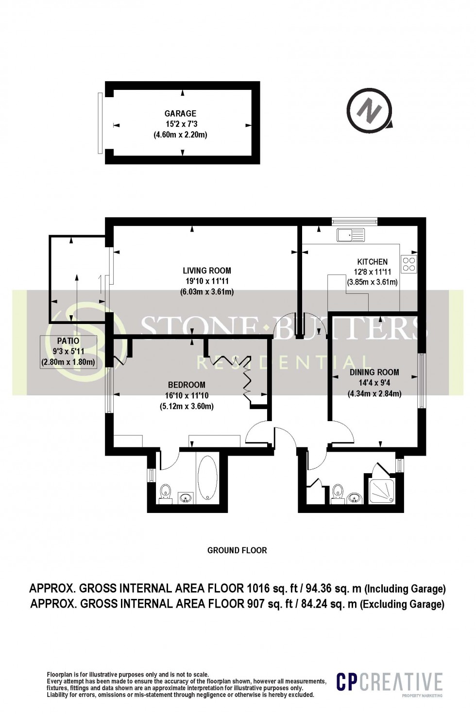 Floorplan for Goodwood Close, Stanmore, Middlesex
