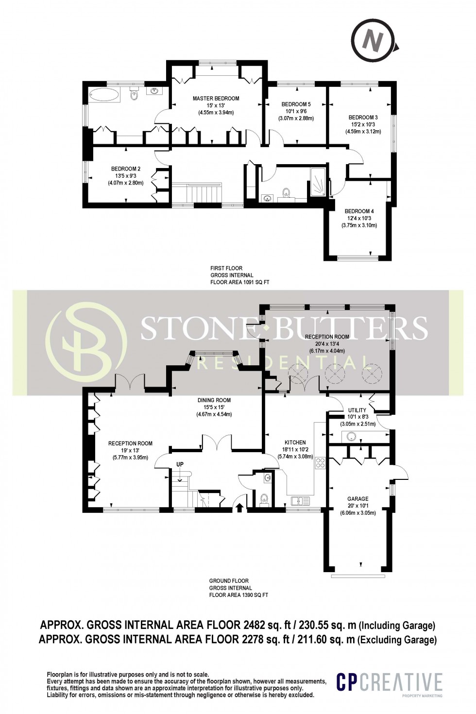 Floorplan for Green Lane, Stanmore, Middlesex