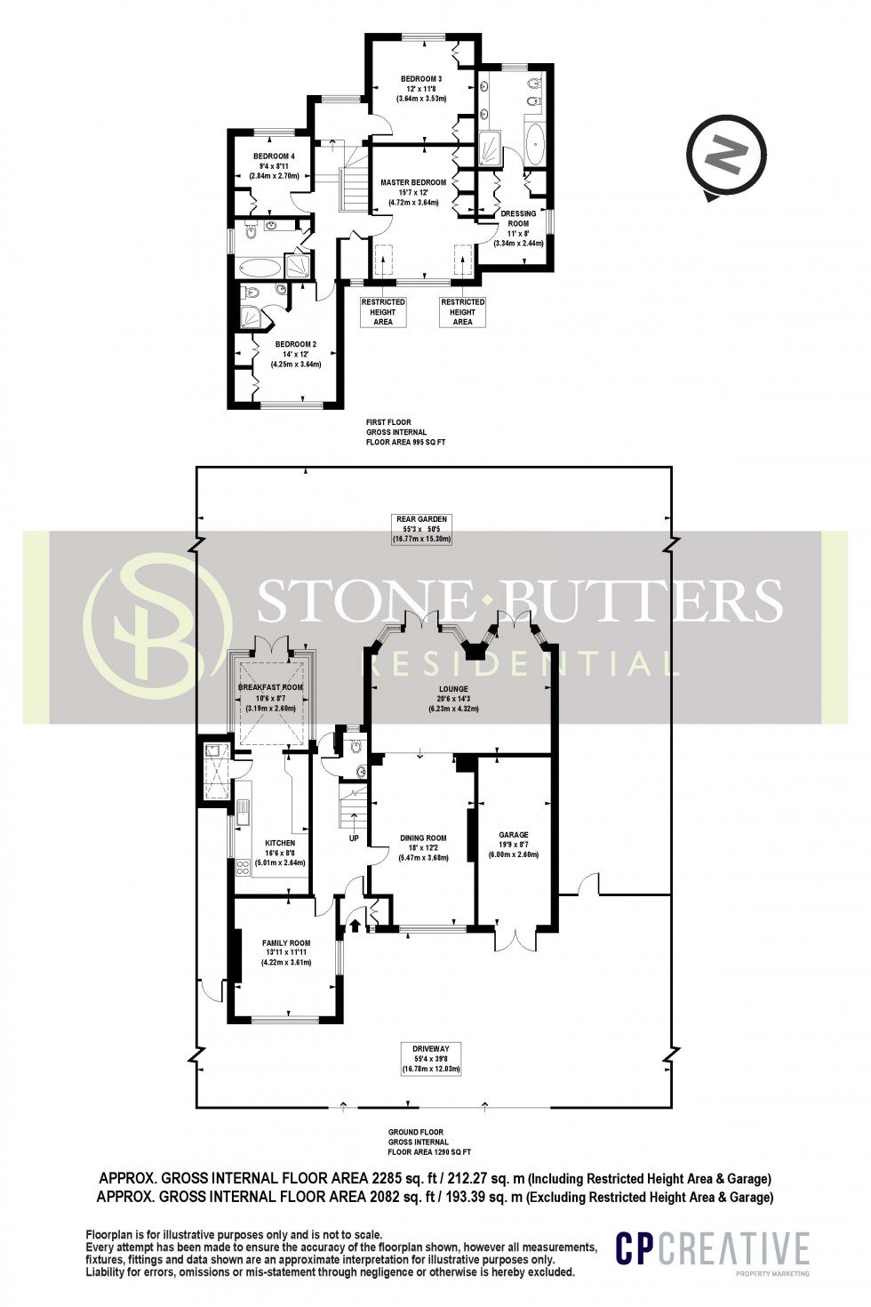 Floorplan for Cavendish Drive, Edgware, Middlesex