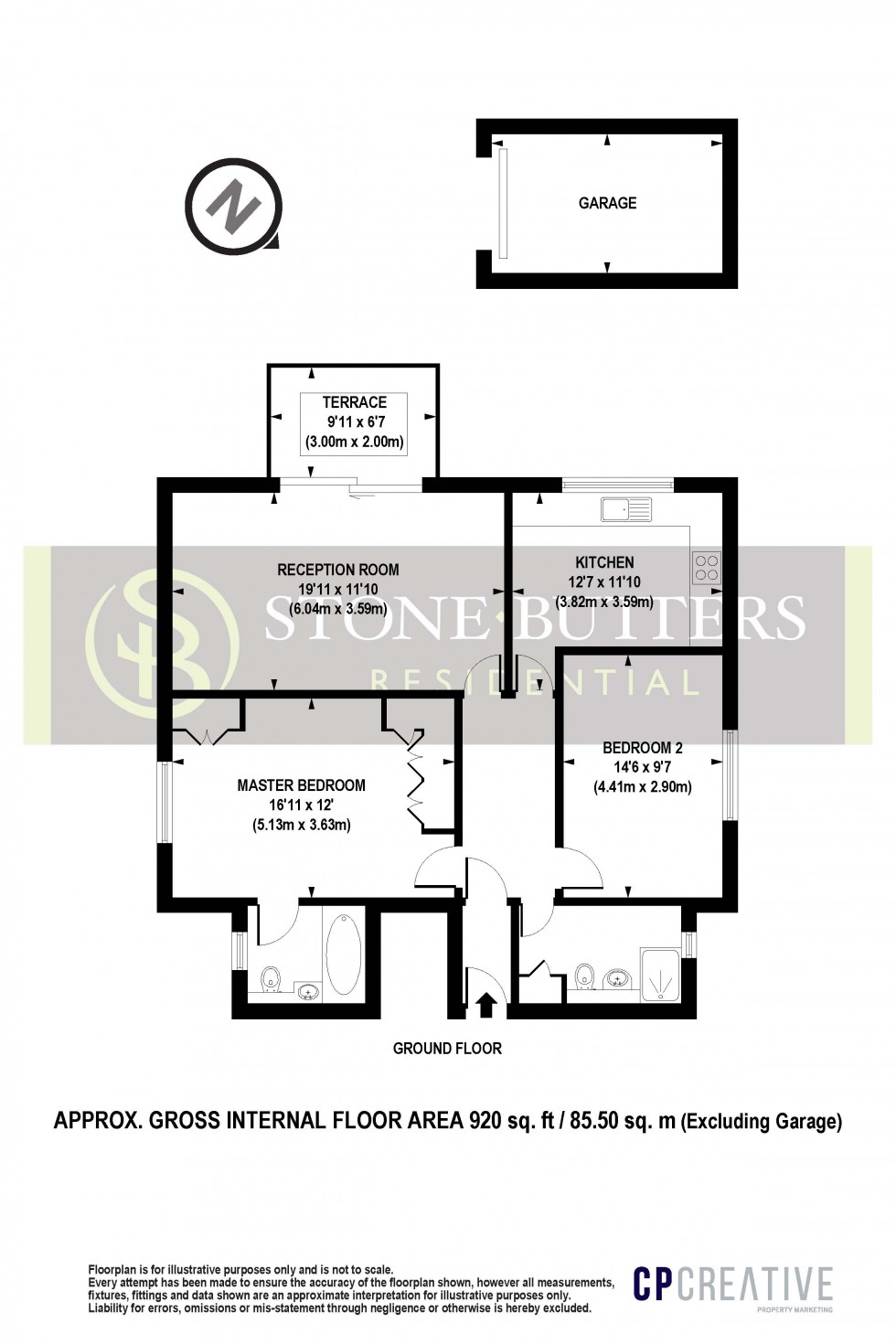 Floorplan for Marsh Lane, Stanmore, Middlesex