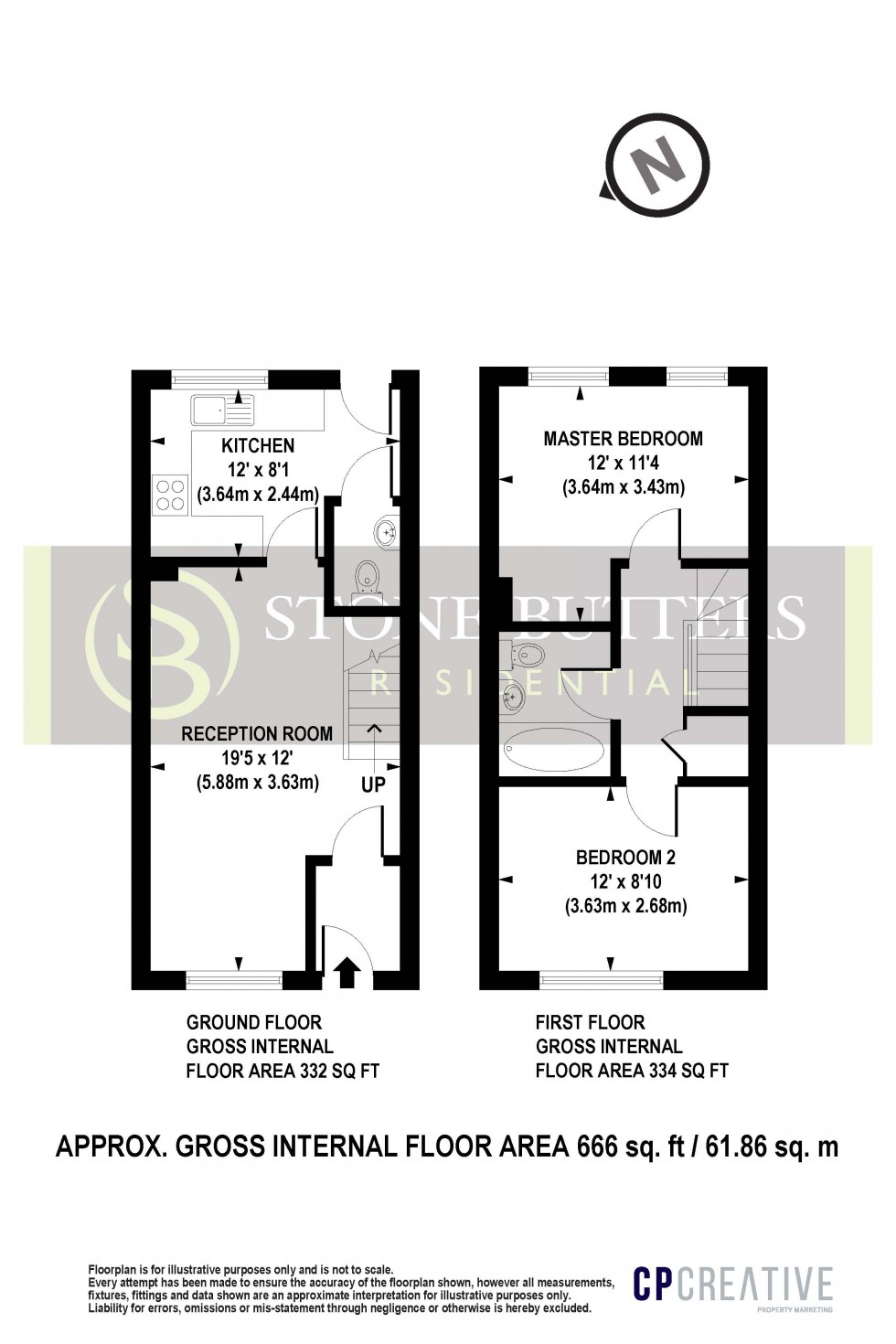 Floorplan for Altham Gardens, Watford, Hertfordshire