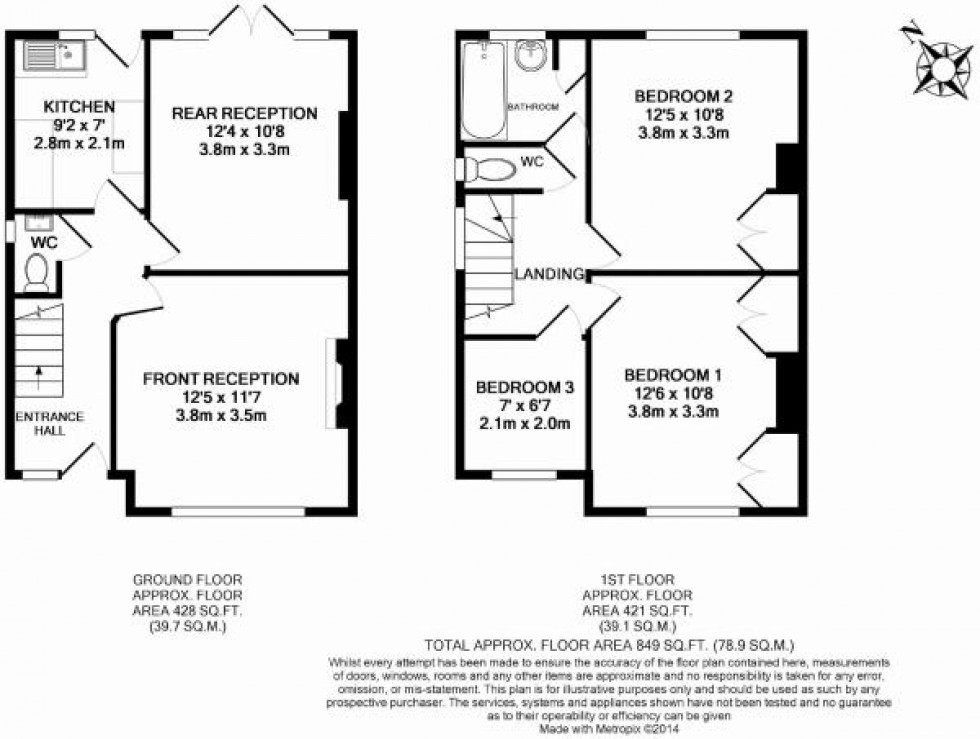 Floorplan for Uppingham Avenue, Stanmore, Greater London