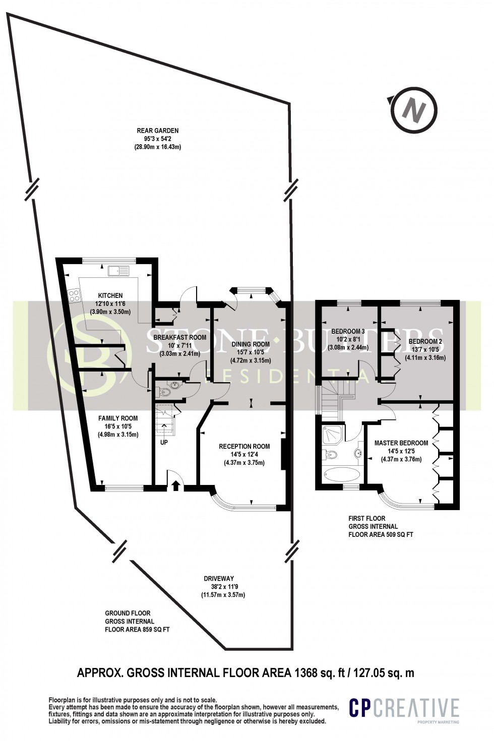 Floorplan for Kynaston Close, Harrow, Greater London
