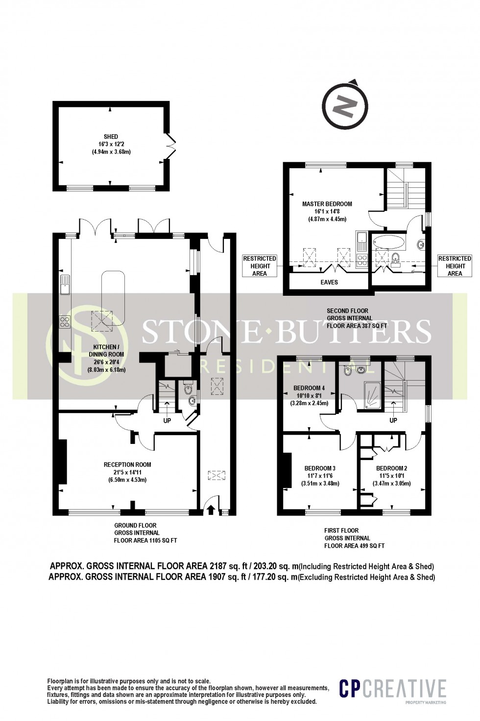 Floorplan for Sandymount Avenue, Stanmore, Middlesex