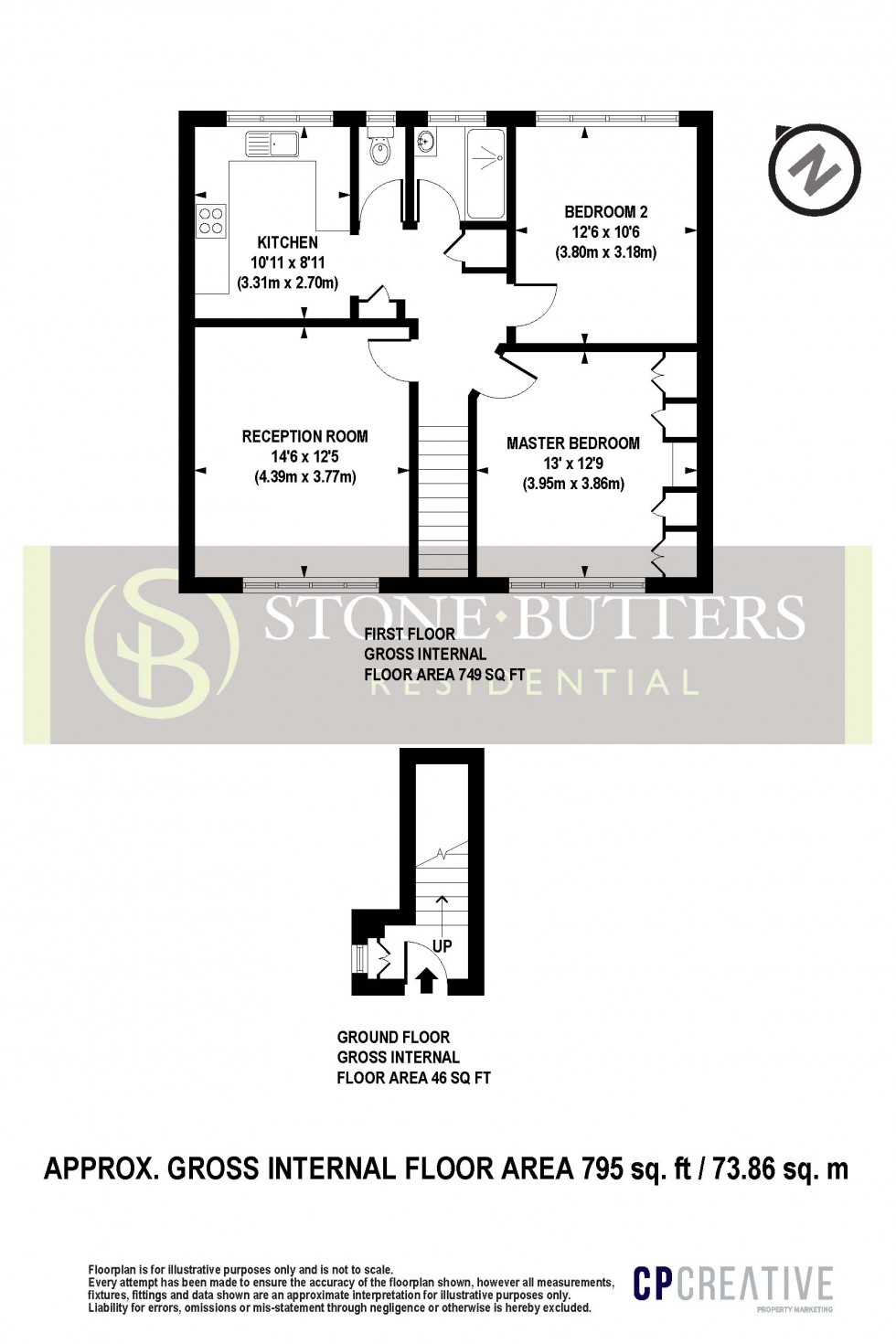 Floorplan for Sterling Avenue, Edgware, Greater London