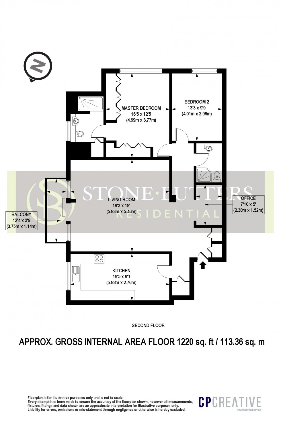 Floorplan for Oak Lodge Close, Stanmore