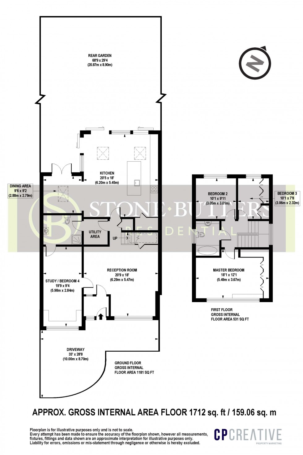 Floorplan for Snaresbrook Drive, STANMORE, Middlesex