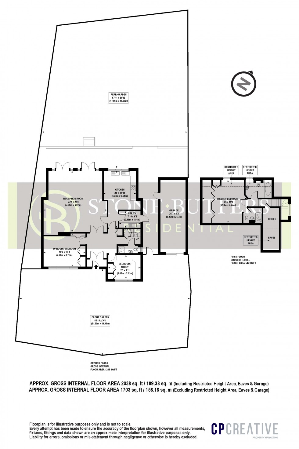 Floorplan for Rose Lawn, Bushey Heath, Hertfordshire