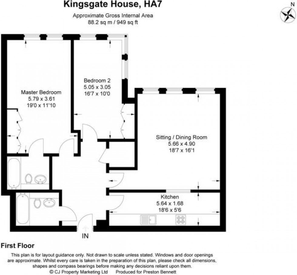 Floorplan for The Broadway, Stanmore, Greater London