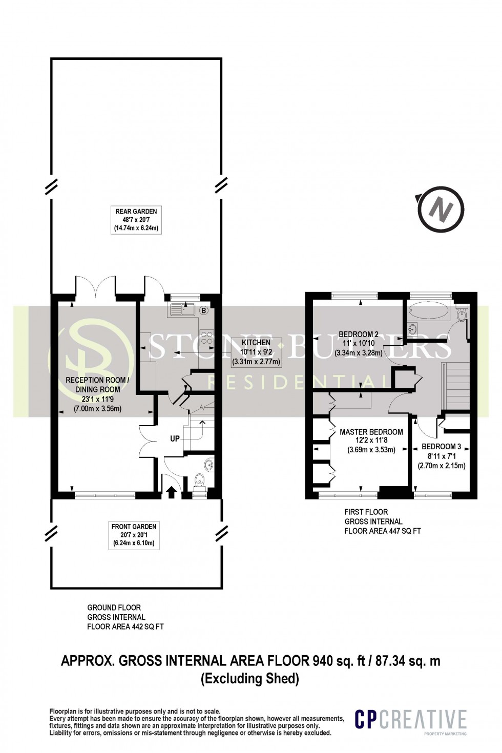 Floorplan for Fontwell Close, Harrow Weald