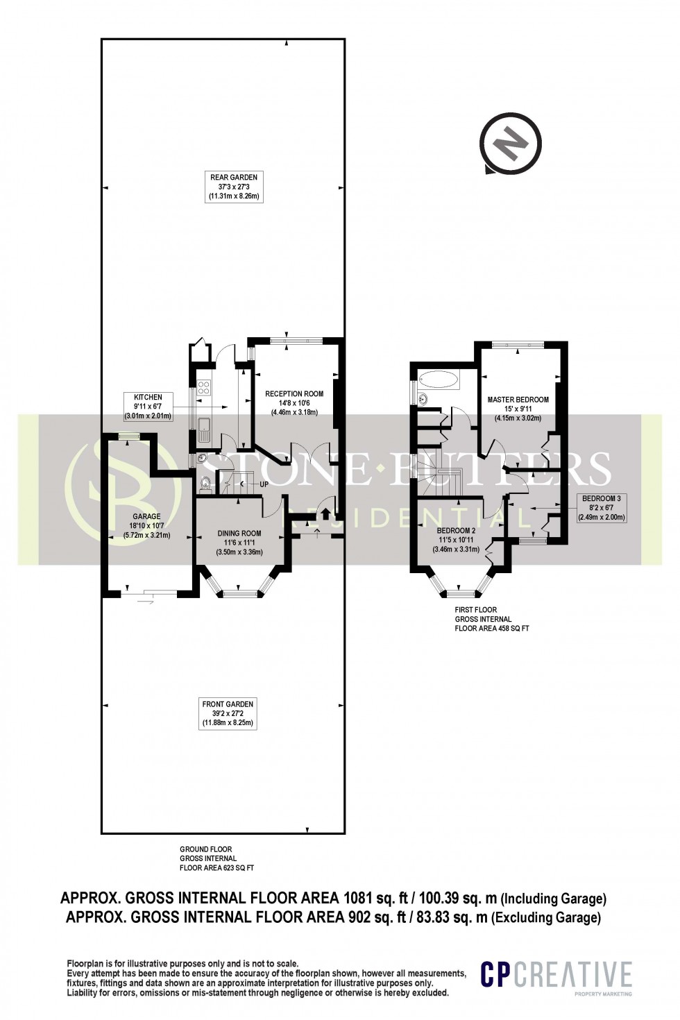 Floorplan for Holme Way, Stanmore