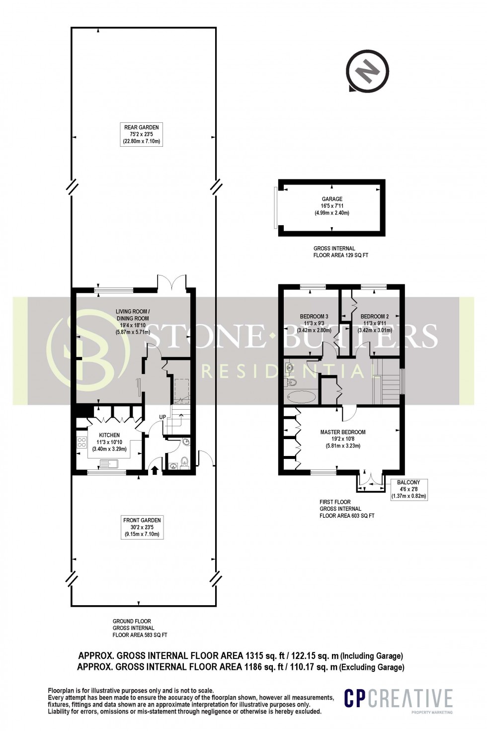Floorplan for St Lawrence Close, Edgware