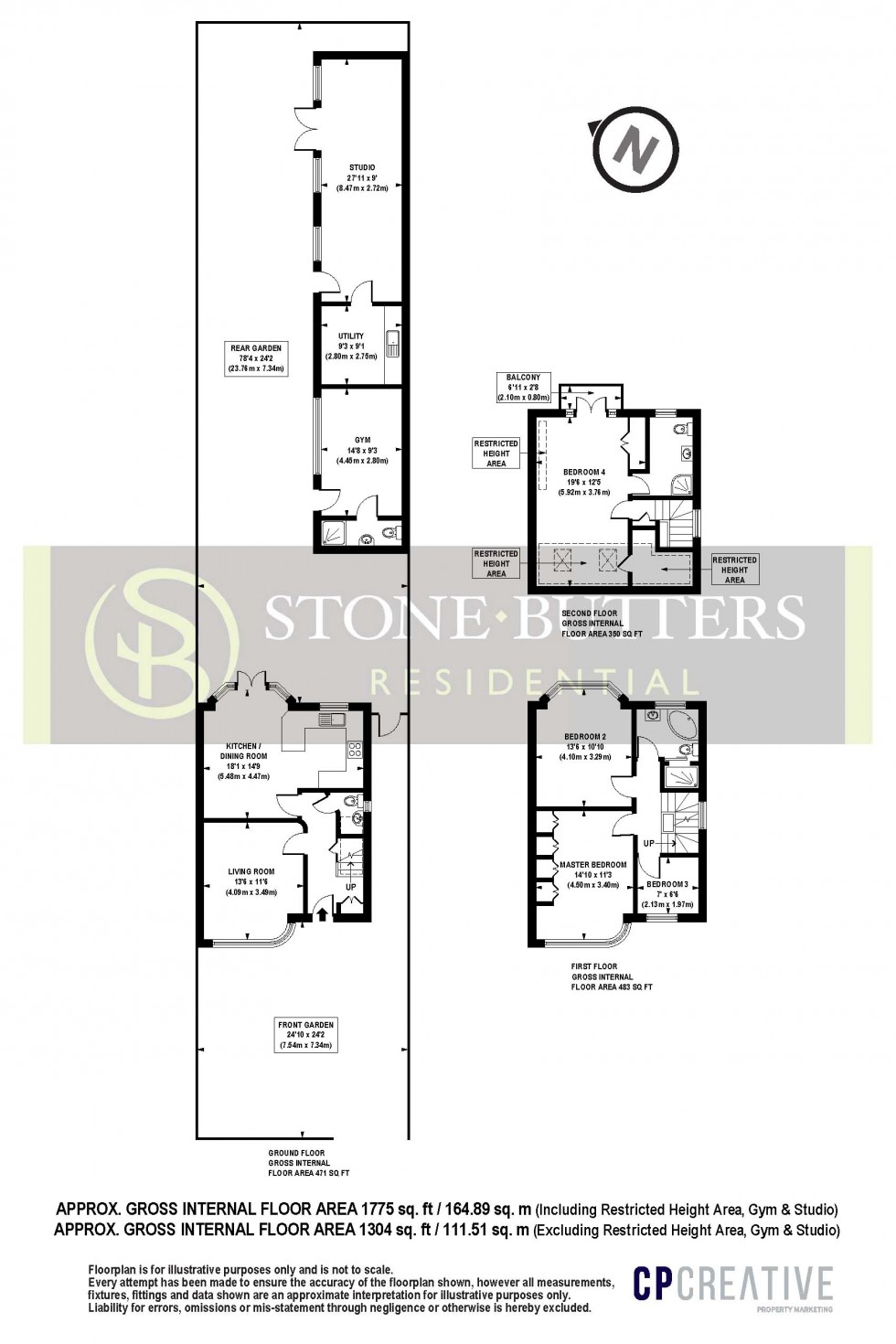 Floorplan for Merrion Avenue, STANMORE, Middlesex