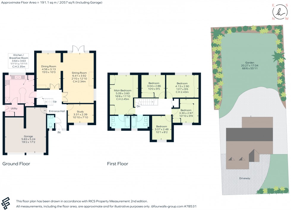 Floorplan for Dalkeith Grove, Stanmore, Greater London