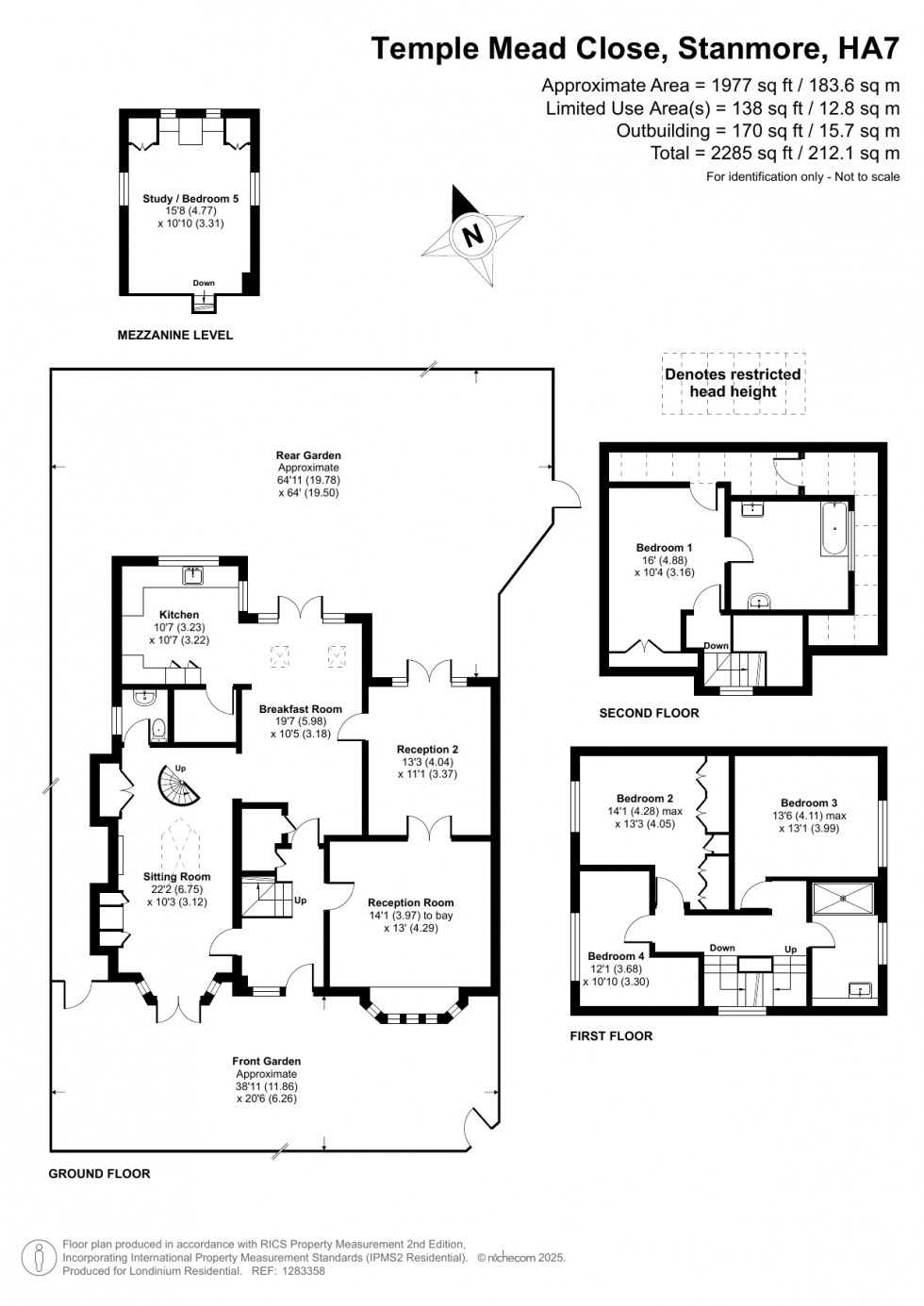 Floorplan for Temple Mead Close, Stanmore, Greater London