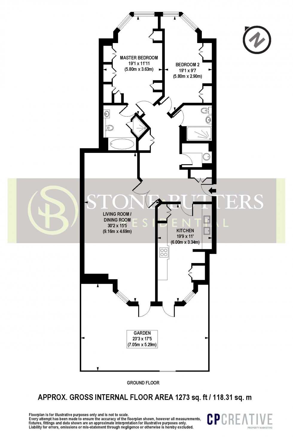 Floorplan for Wood Lane, Stanmore