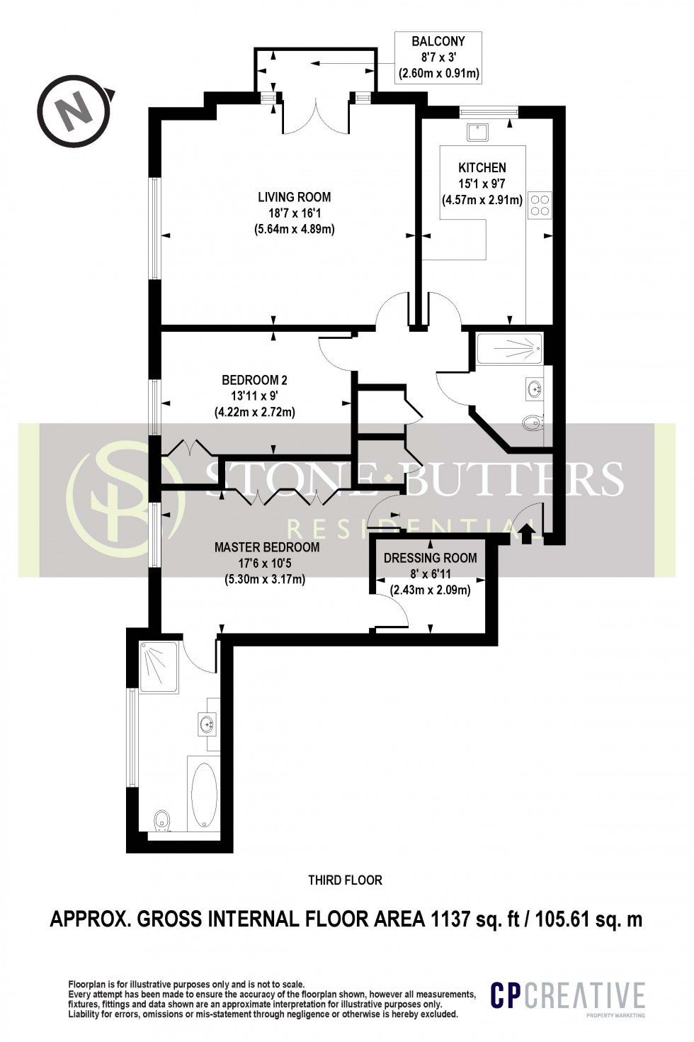 Floorplan for Compass Close, Edgware, Greater London