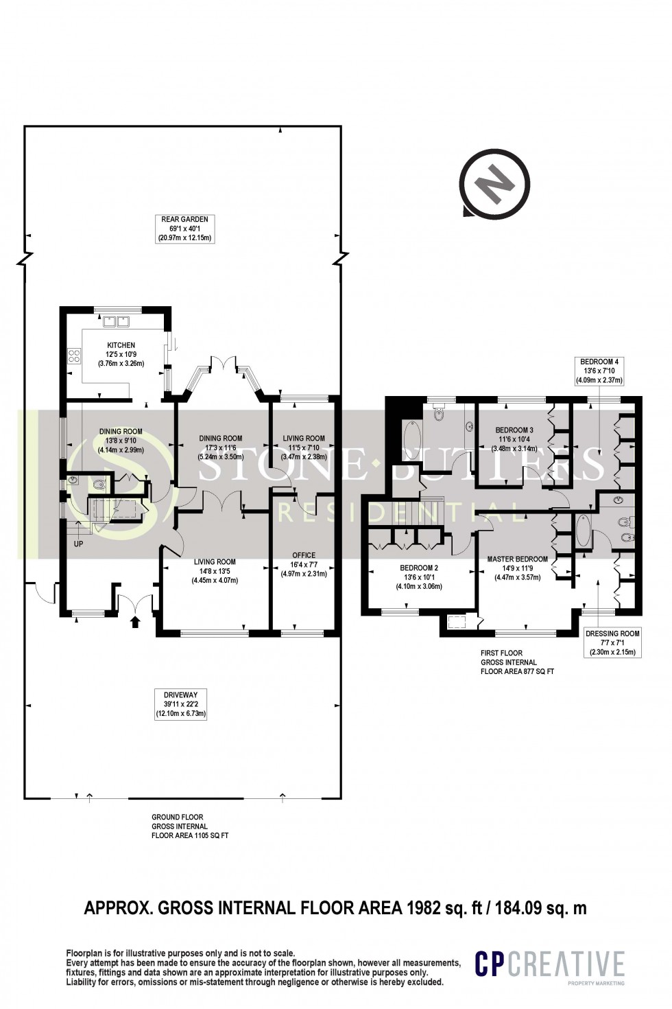Floorplan for Jesmond Way, Stanmore