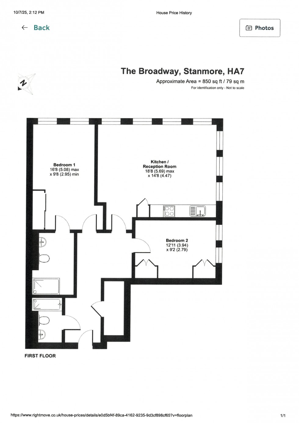 Floorplan for The Broadway, Stanmore, Greater London