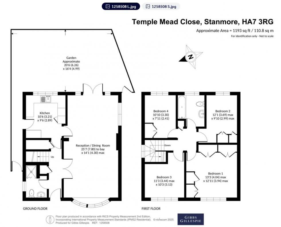Floorplan for Temple Mead Close, Stanmore, Greater London