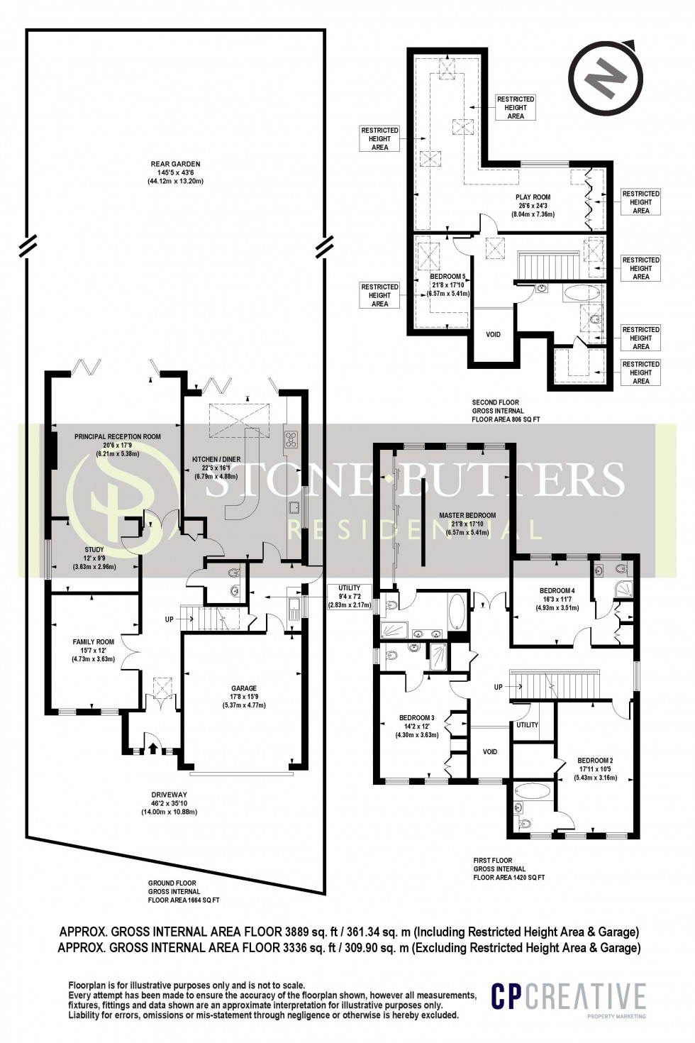 Floorplan for Hartsbourne Road, Bushey Heath, Hertforshire