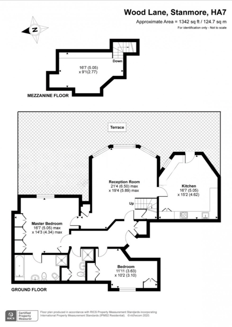Floorplan for Wood Lane, Stanmore, Middlesex