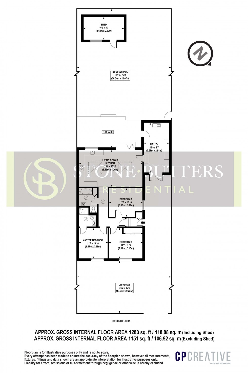Floorplan for Chiltern Avenue, Bushey, Hertfordshire