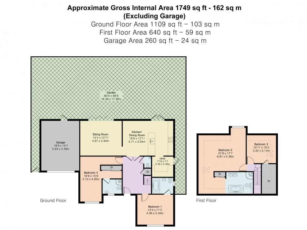 Floorplan for Hazlemere, High Wycombe, Buckinghamshire