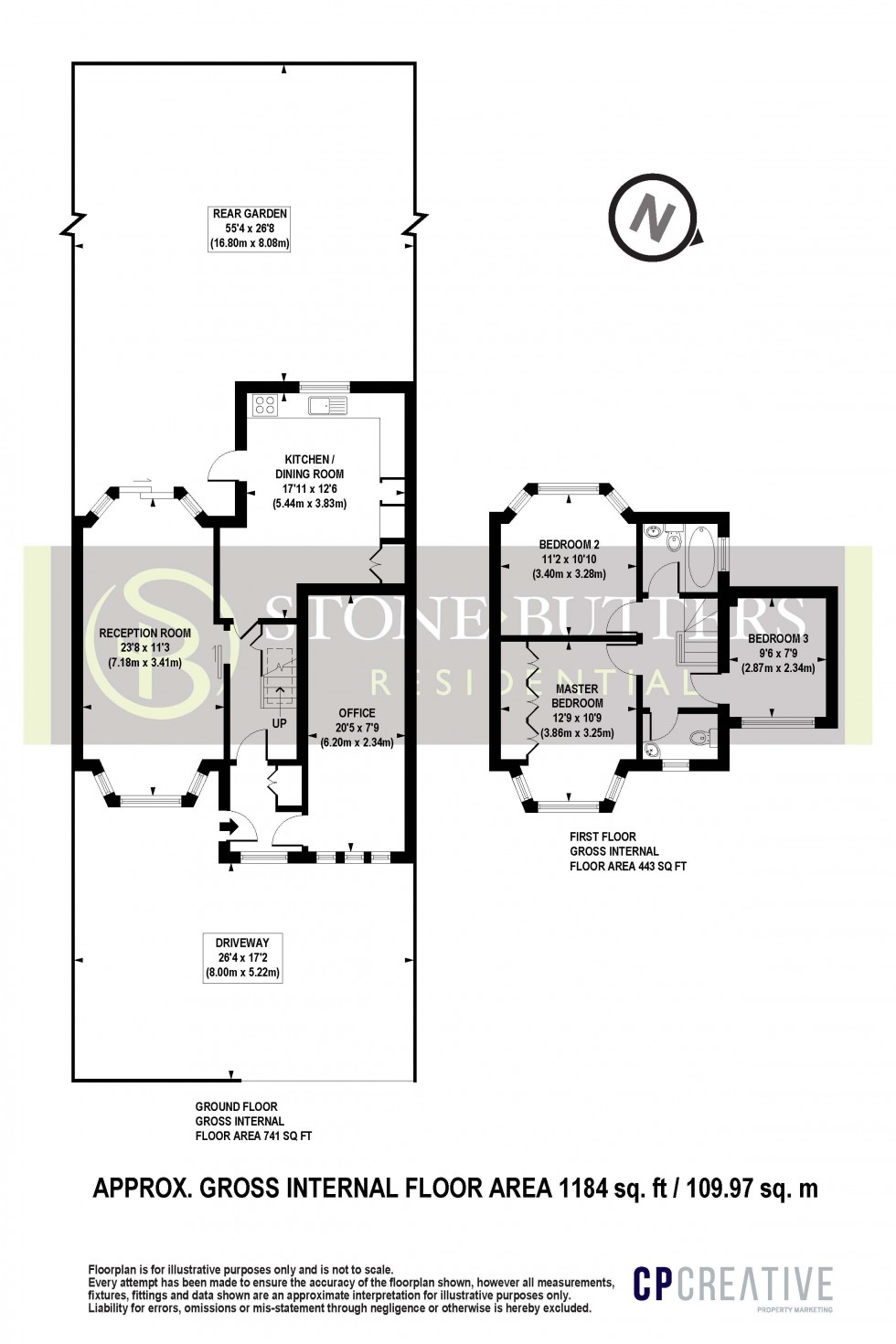 Floorplan for Thistlecroft Gardens, Stanmore, Greater London
